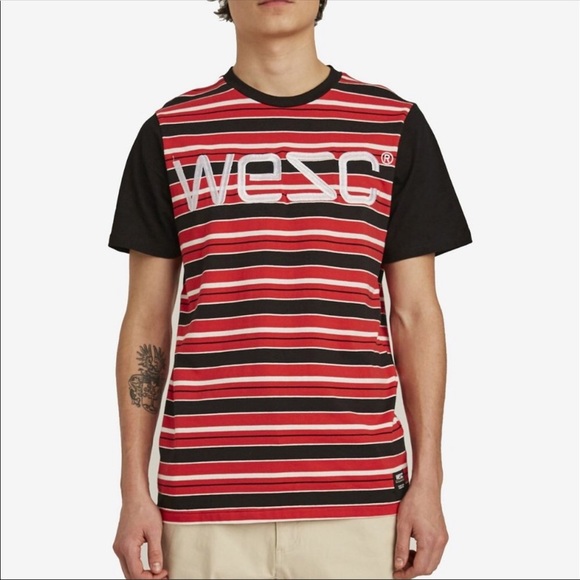 ⚜️NWT WeSC “Max Yarn Dye” striped 100% cotton tee - Picture 6 of 10